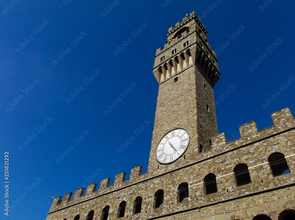 The Tower of Palazzo Vecchio in Firenze, Italy