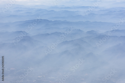 layers of mountain landscape