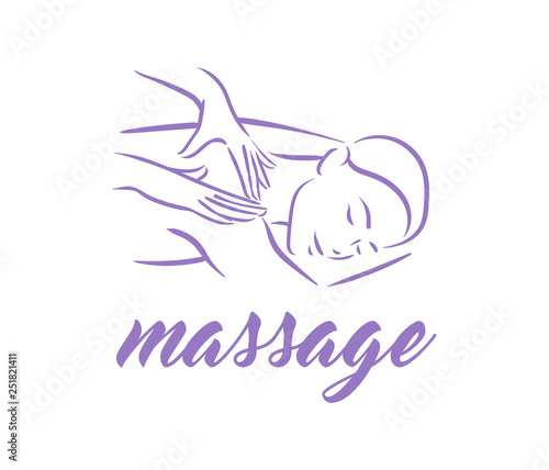 Vector illustration concept of Massage body relax symbol icon on white background