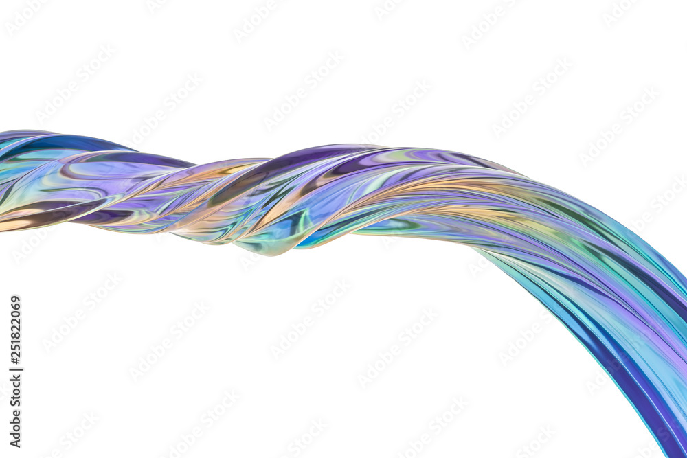 3d rendering, colorful transparent silk 3d rendering, colorful transparent silk