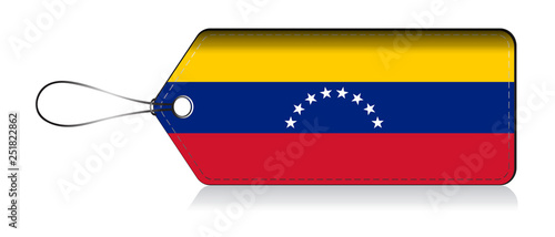 Venezuela flag label, Tag of product made in Venezuela