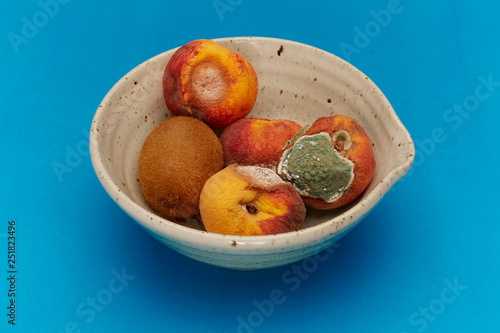 Bowl of rotting fruit