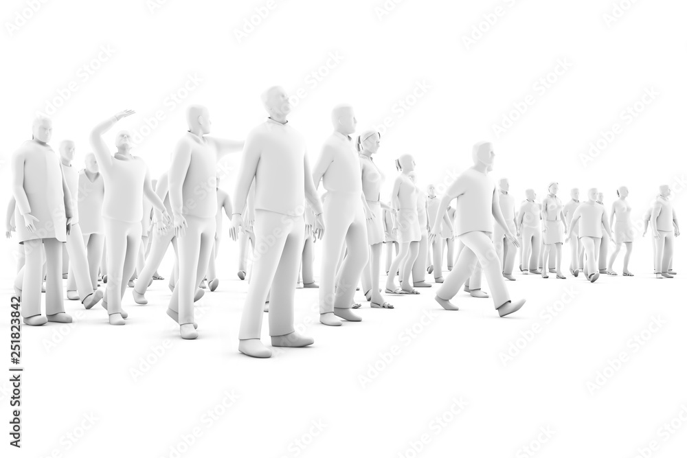 3d rendering illustration of people in group 3d rendering illustration of people in group