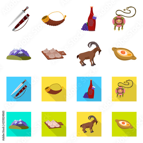 Vector design of culture and sightseeing symbol. Set of culture and originality stock symbol for web.