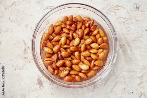 Photography Soaking Almonds In Water.