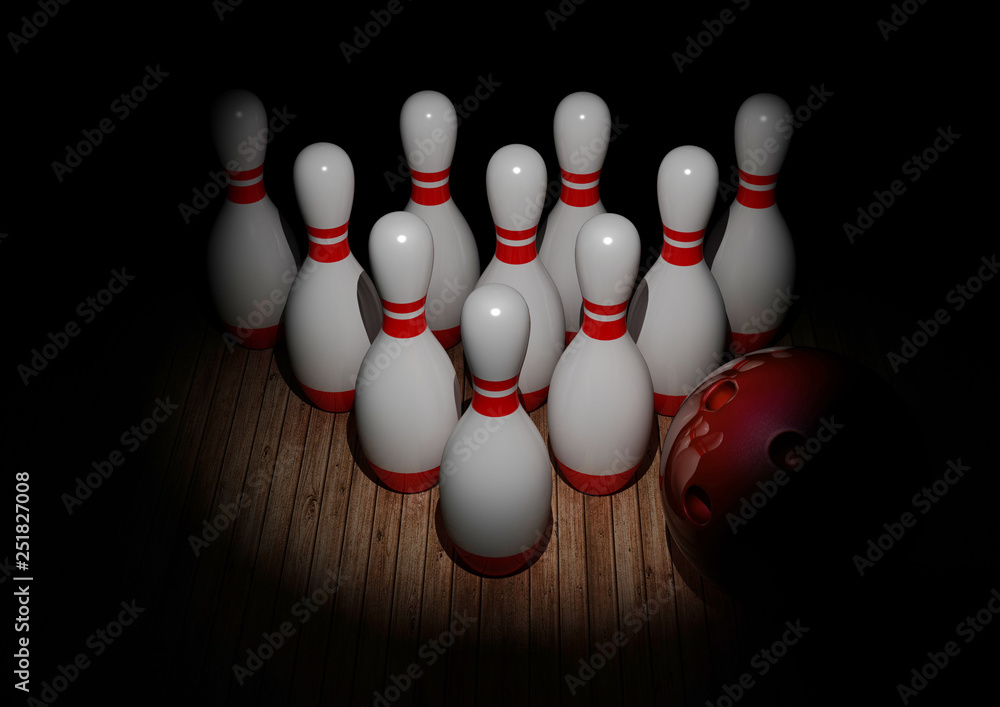 3D RENDER BOWLING ILLUSTRATION 3D RENDER BOWLING ILLUSTRATION
