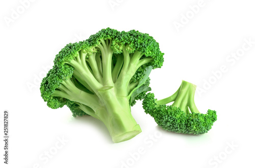 broccoli on white background