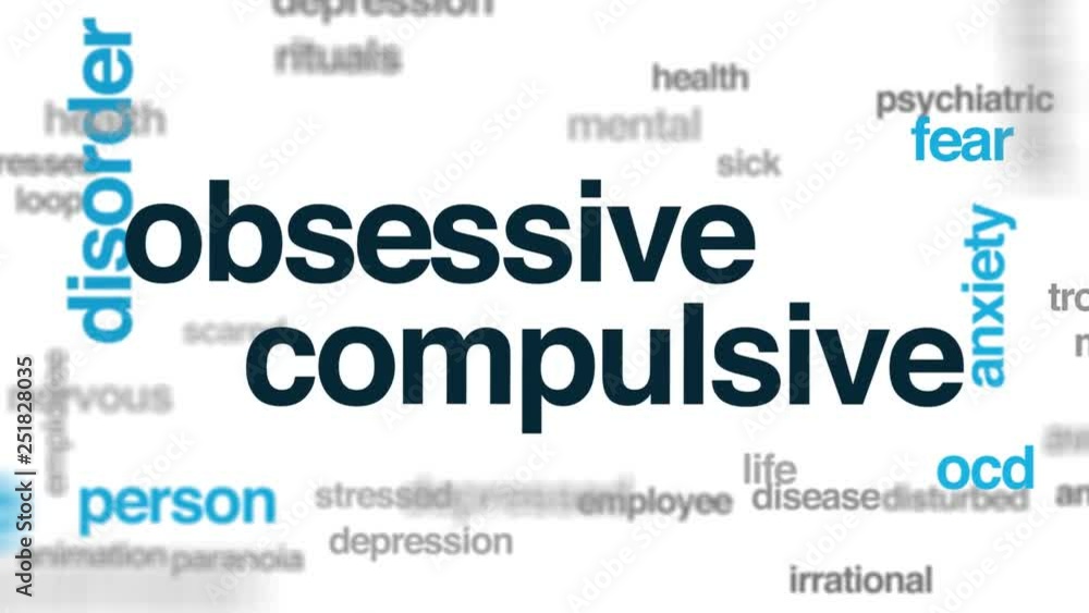 Obsessive compulsive animated word cloud. Kinetic typography. Obsessive compulsive animated word cloud. Kinetic typography.