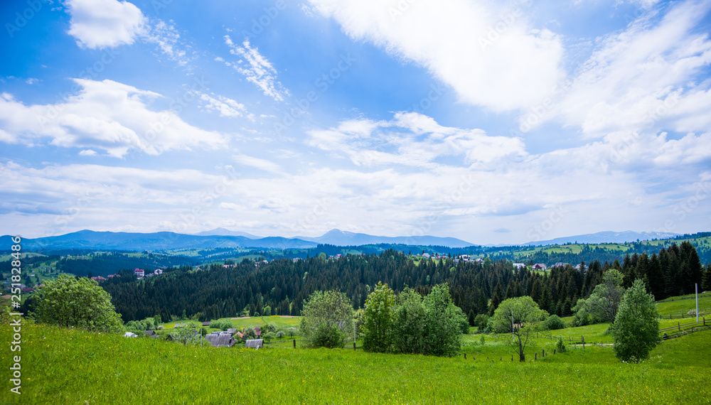 View of the Carpathian Mountains