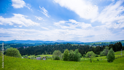 View of the Carpathian Mountains