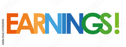 earnings text in white background
