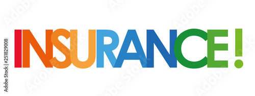 insurance text in white background
