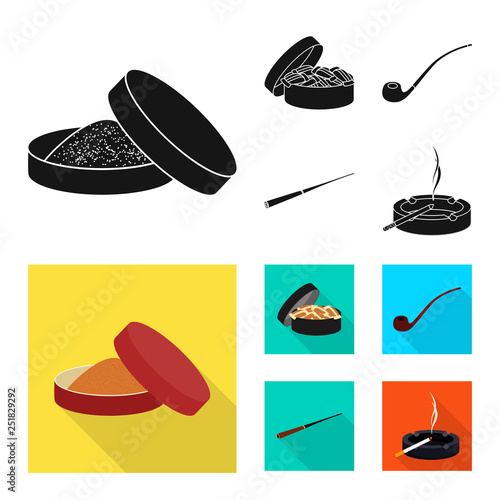 Vector design of refuse and stop sign. Collection of refuse and habit stock vector illustration.