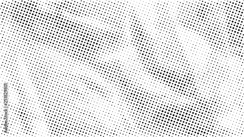 Halftone gradient pattern. Abstract halftone dots background. Monochrome dots pattern. Grunge crumpled texture. Pop Art  Comic small dots. Design for presentation  business cards  report  flyer  cover