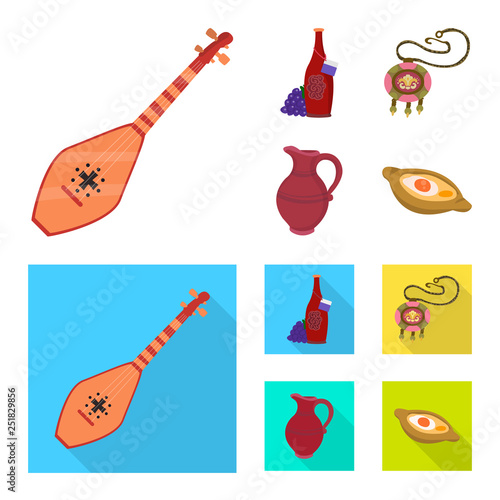 Vector illustration of culture and sightseeing symbol. Set of culture and originality stock vector illustration.