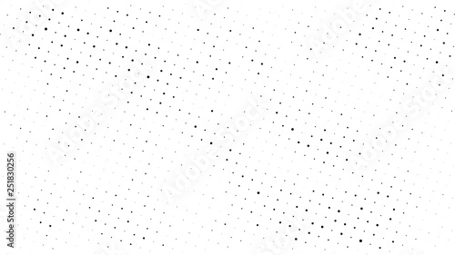 Halftone gradient pattern. Abstract halftone dots background. Monochrome dots pattern. Grunge crumpled texture. Pop Art, Comic small dots. Design for presentation, business cards, report, flyer, cover