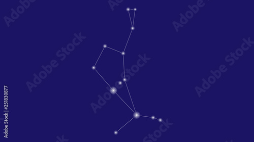 Bootes constellation vector design © alionaprof