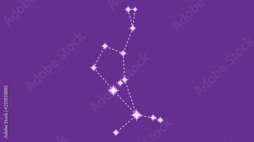 Bootes constellation vector design
