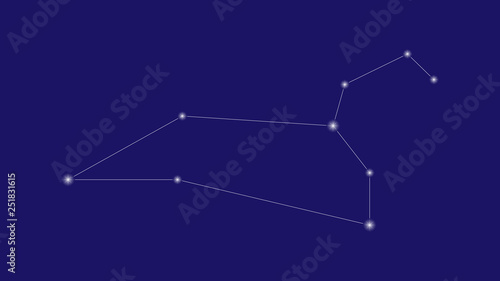 Leo constellation vector design