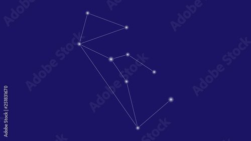 Lupus constellation vector design © alionaprof