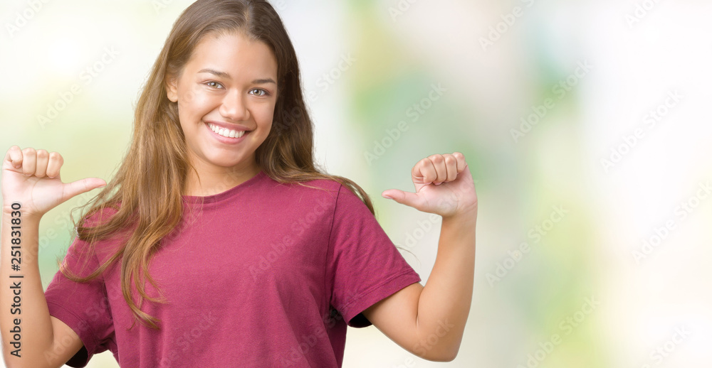 Young beautiful brunette woman over isolated background looking confident with smile on face, pointing oneself with fingers proud and happy. Young beautiful brunette woman over isolated background looking confident with smile on face, pointing oneself with fingers proud and happy.