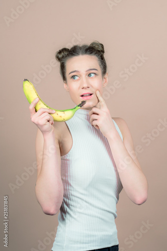 cute girl with a banana © Akm