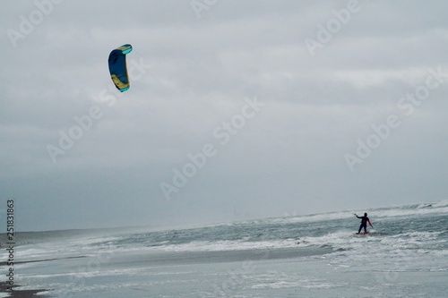 Kitesurfer near beach