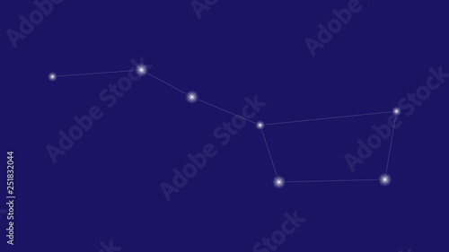 Ursa Major constellation vector design