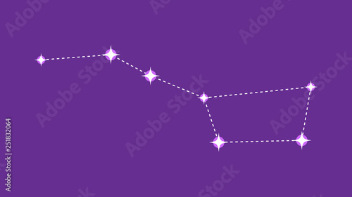 Ursa Major constellation vector design