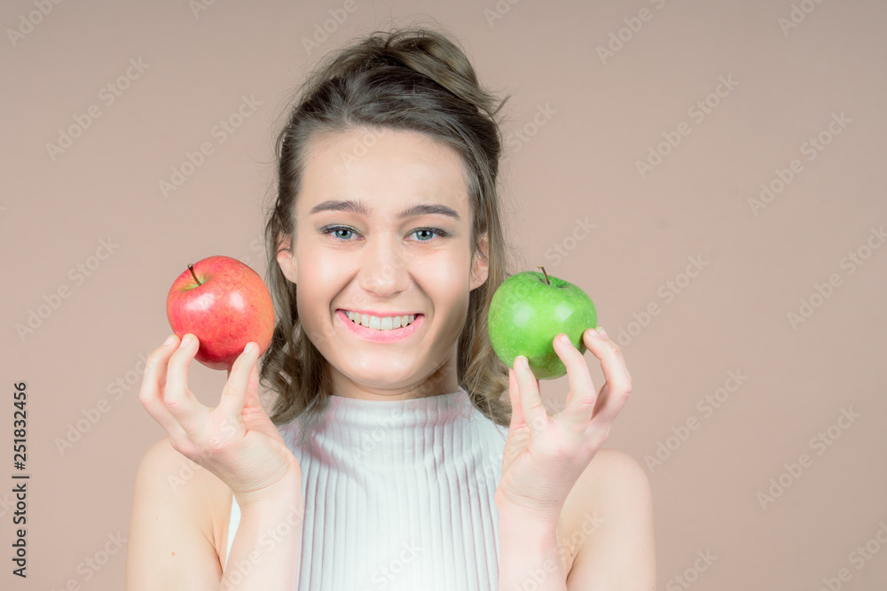 girl with an apple girl with an apple