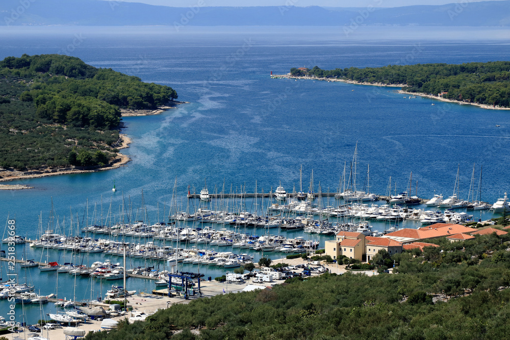 big port of Cres, island Cres, Croatia