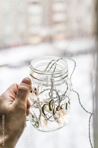 Graland in the glass. Christmas decoration photo