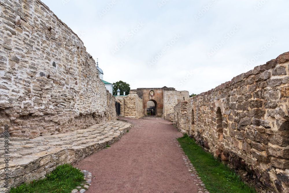 The Izborsk fortress. The ruins of the oldest stone fortress in Russia. Izborsk, Pskov region, Russia The Izborsk fortress. The ruins of the oldest stone fortress in Russia. Izborsk, Pskov region, Russia