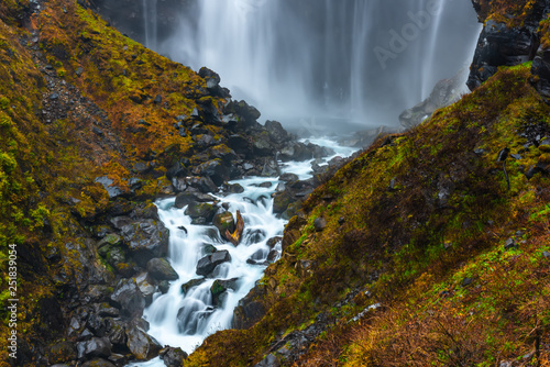 beautiful autumn scene of waterfall Kegon  Nikko  Japan  nature background