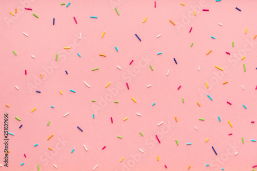 Fotografia, Obraz trendy pattern of colorful sprinkles for background of design banner, poster, fl
