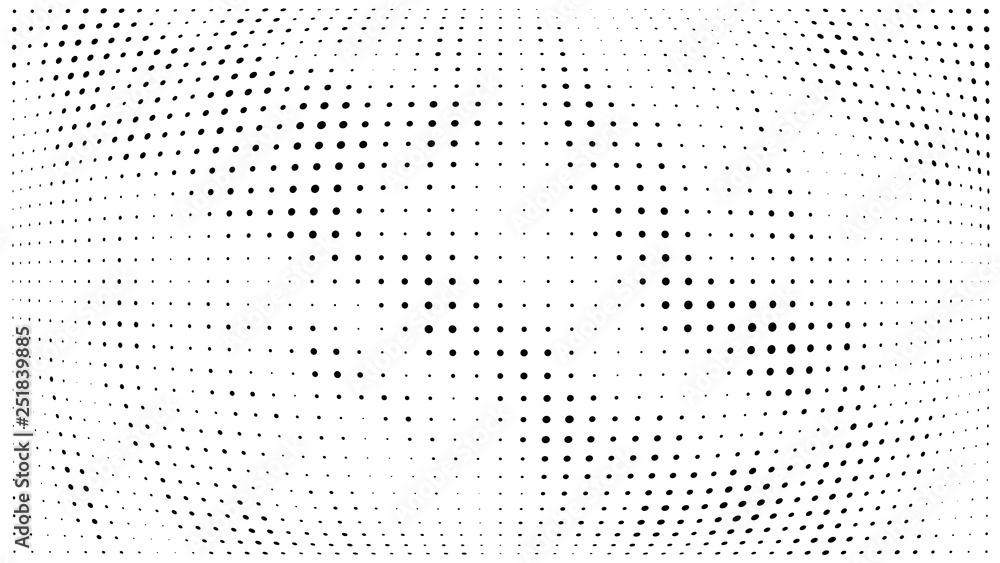 Halftone gradient pattern. Abstract halftone dots background. Monochrome dots pattern. Grunge wave texture. Pop Art, Comic small dots. Design for presentation, business cards, report, flyer, cover