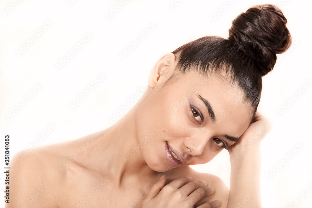 beautiful woman face skin care concept