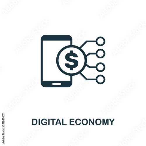 Digital Economy icon. Creative element design from fintech technology icons collection. Pixel perfect Digital Economy icon for web design, apps, software, print usage