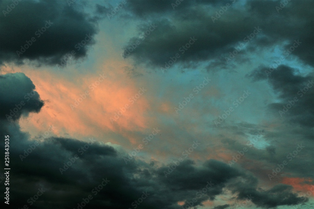 dramatic sky and clouds