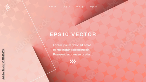 Abstract Geometric Background in Coral Tones. Aspect Ratio 16:9. EPS 10 Vector.