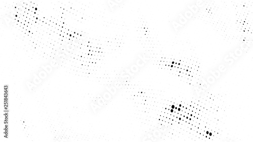 Halftone gradient pattern. Abstract halftone dots background. Monochrome dots pattern. Grunge texture. Pop Art, Comic small dots. Wave twisted dots. Design for presentation, report, flyer, cover, card