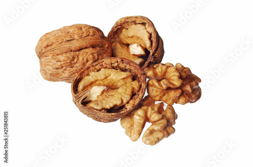 Walnuts. Close-up. On a white background © yrafoto