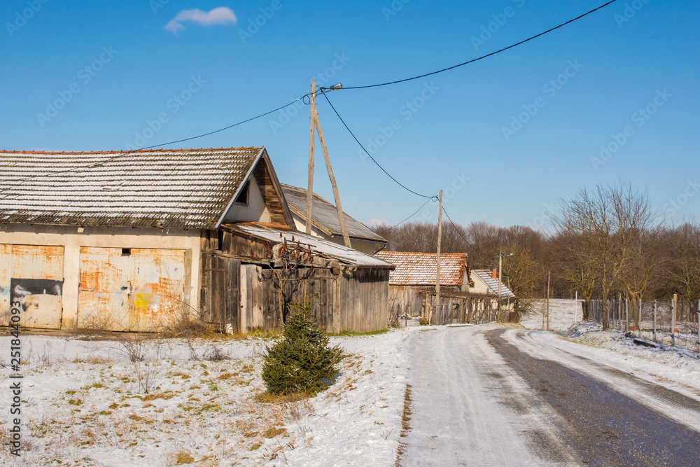 The small village of Vojnic in Karlovac County, central Croatia