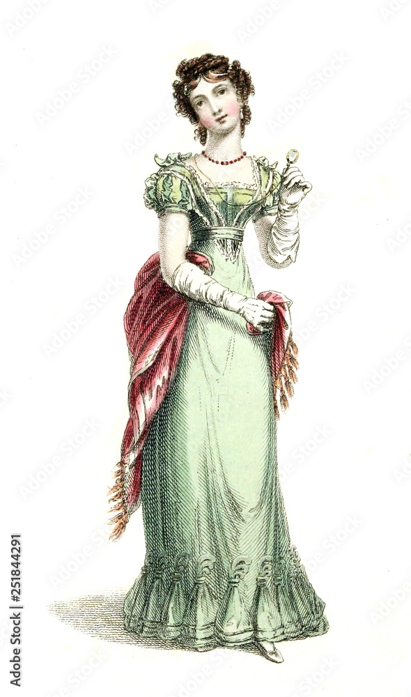 Woman in old dress