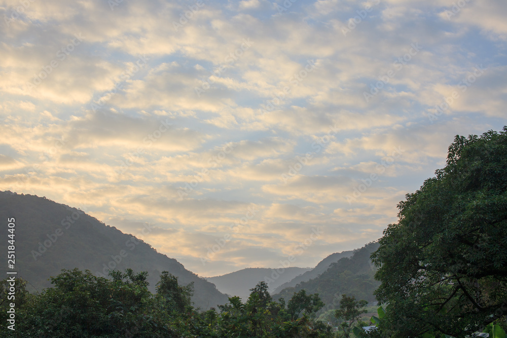 Dawn in a valley