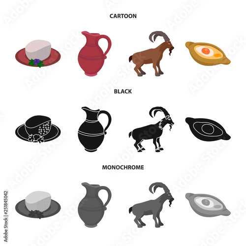 Vector design of culture and sightseeing sign. Collection of culture and originality stock symbol for web.