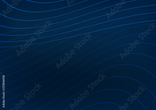 Rectangular blue background with curved lines. Horizontal template for design.