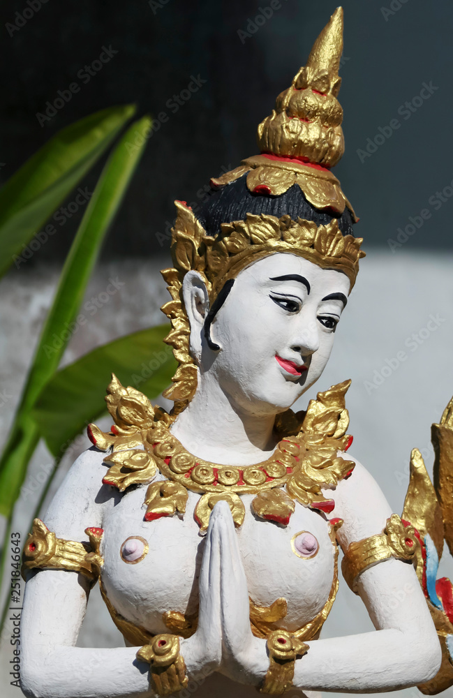 A Temple Gaurdian Goddess, Chiang Mai, Thailand