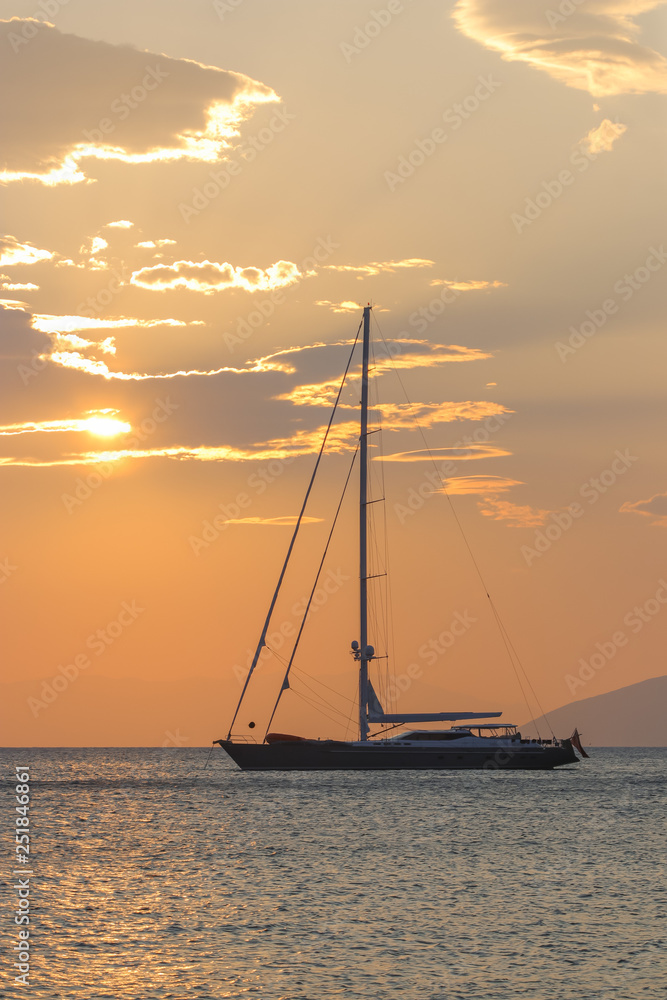 sailboat in the Aegean Sea