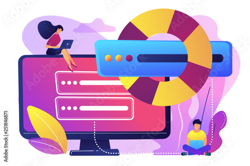 Backup server concept vector illustration.